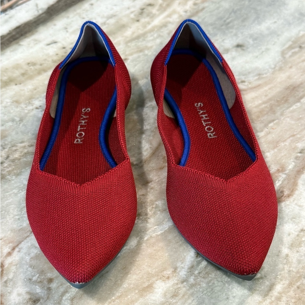 Women’s ROTHY’S The Point in red chili- sold out color. Size 10.5 - Picture 2 of 7